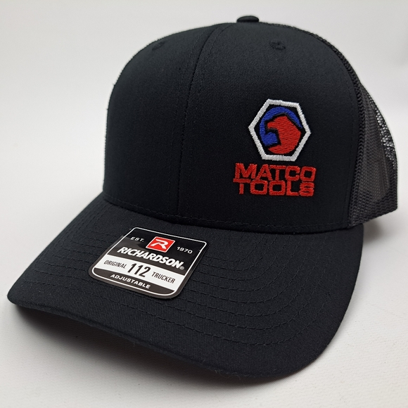 Matco Tools Richardson 112 Trucker Mesh Snapback Cap Hat Black - Picture 1 of 4